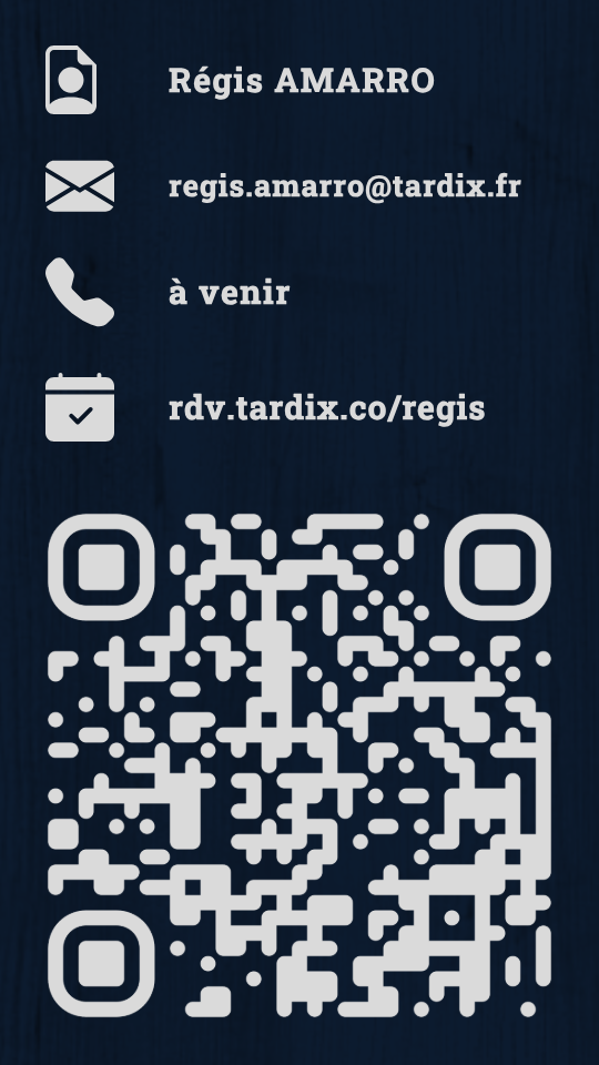 Informations de contact (Email, QR Code)