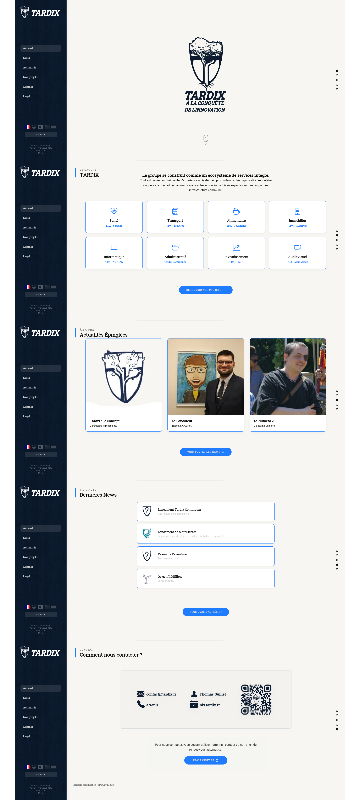 Cattura verticale della home page e del sistema a diapositive